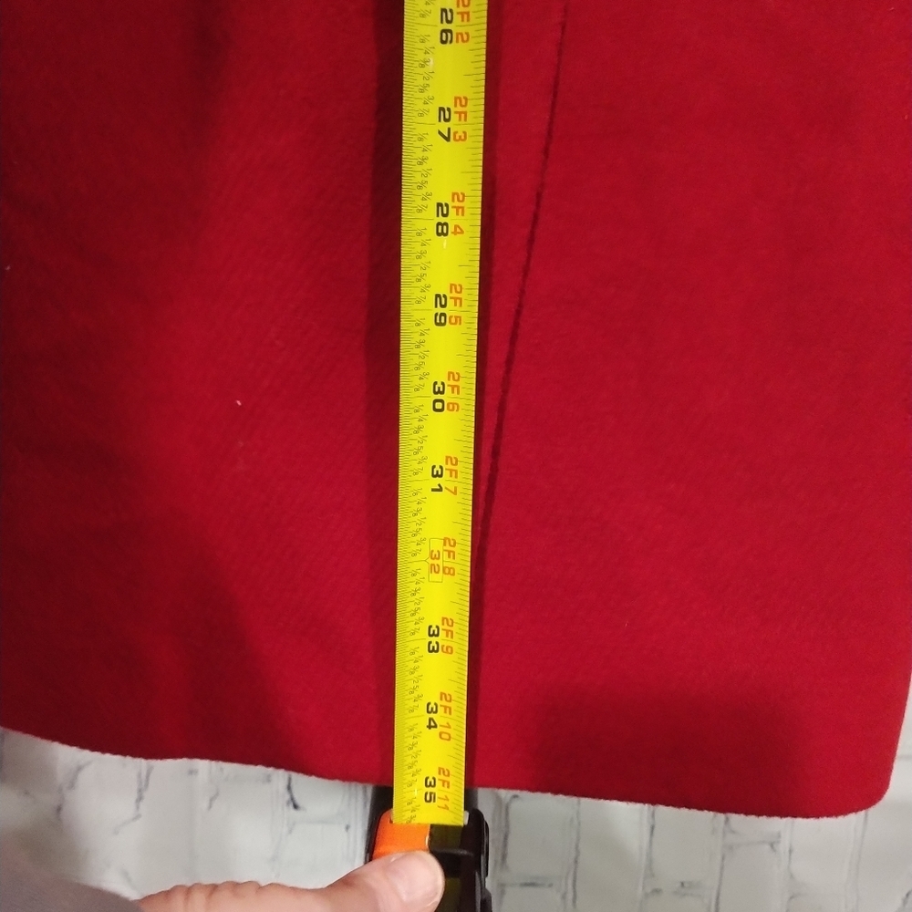 Talbots Stylish Wool Blend Red Button-Up Coat - Picture 6 of 7